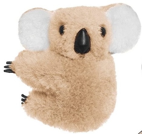 Small Plush Koala Clip with Jacket Koala Clip on Pack of 12