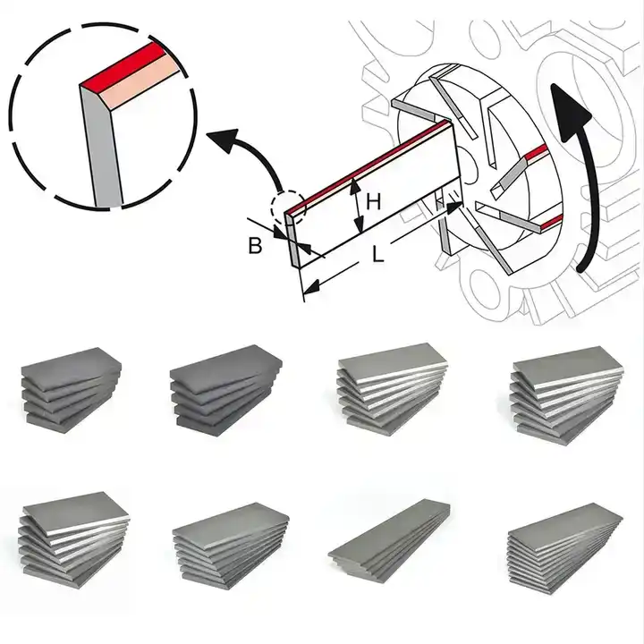 Graphite Plates Carbon Vanes 90138700005 WN124-219 for Dry Vacuum Pumps Compressors Becker VT4.2 VT4.4 DT4.2 DT4.4