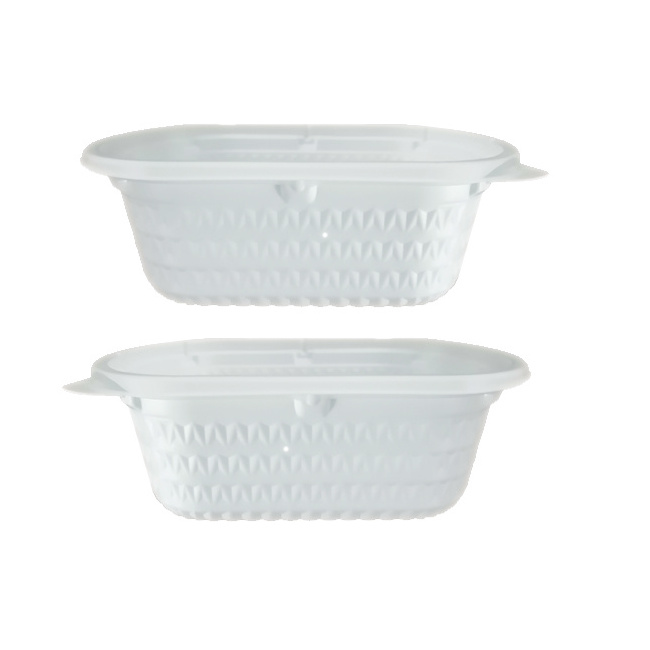 New Disposable White PP Plastic Bowl Self Heating Food Container for hot pot