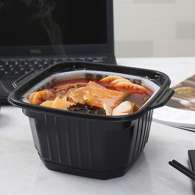 Rectangular 106 Disposable Lunch Box Bento Container Self Heating Food Boxes PP Plastic Boxes