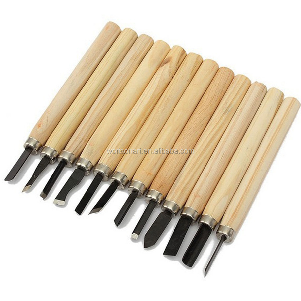 ready to ship 3 6 8 10 12Pcs wood carving knife sculpture hand art tool chisels knife set factory supplier