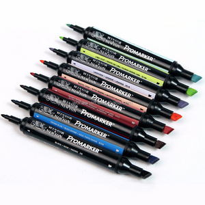 Winsor & Newton Promarker Twin Tip Marker Pen 6 Colours & 12 Colours Blender Artist Brush Pen