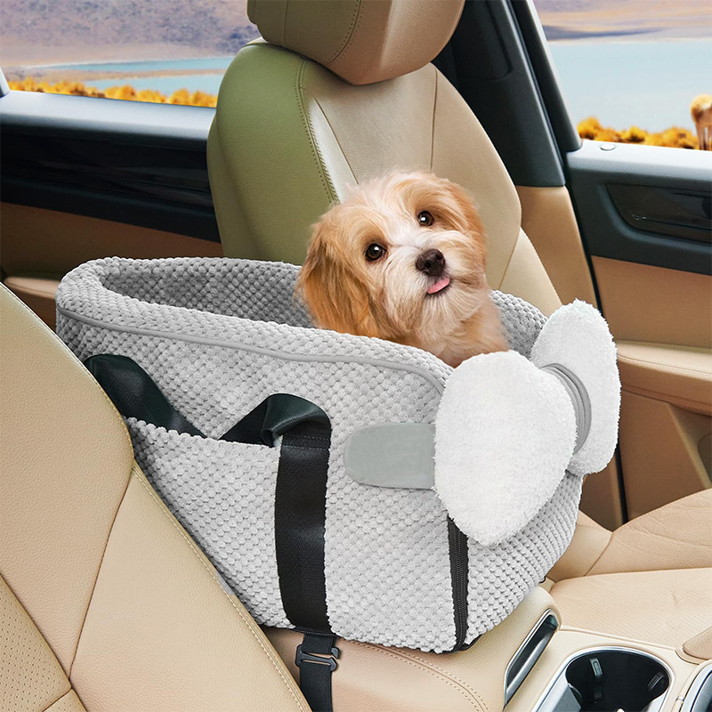 WYST Dog Console Car Seat Dog Cat Booster Seat On Car Armrest Travel Car Carrier Bed For Cat And Small Dog Pet Carrier Bag