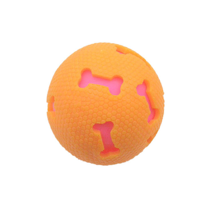 Pattern Lights Up Balls For Dog Glow In The Dark Tennis Balls For Dogs Interactive Rubber Squeaker Ball Dog Toy