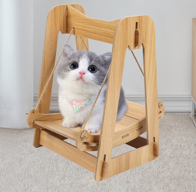 New Wood Shaker Breathable Pet Cat Swing Cat Hammock Cat Bed Detachable Hanging Nest