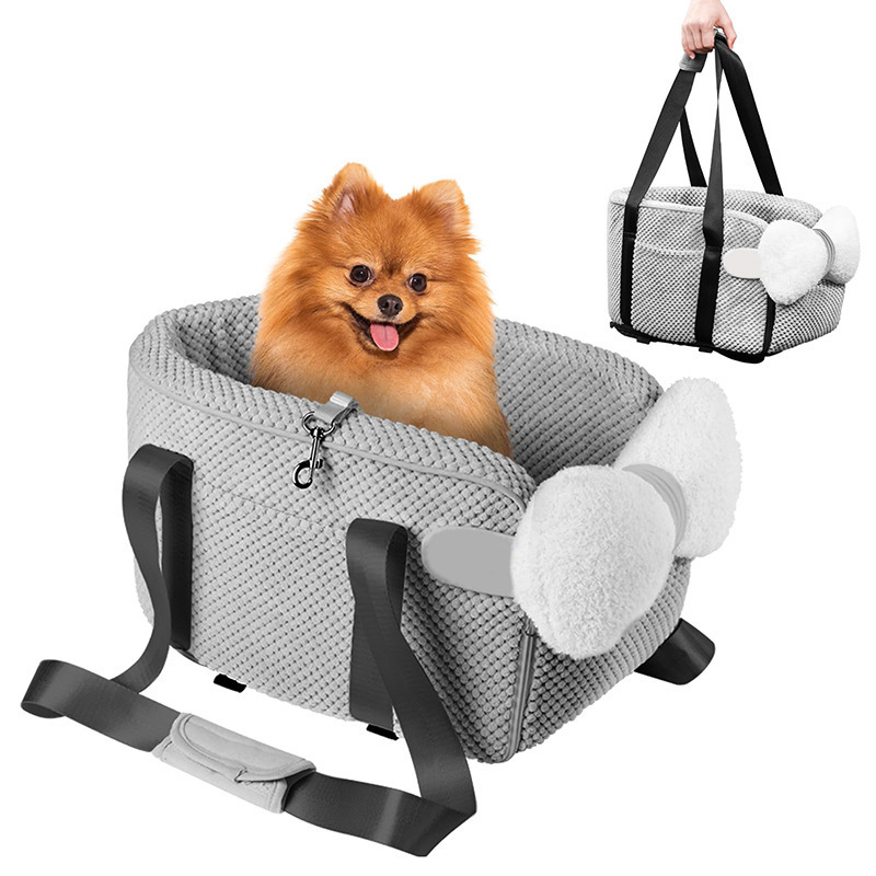 WYST Dog Console Car Seat Dog Cat Booster Seat On Car Armrest Travel Car Carrier Bed For Cat And Small Dog Pet Carrier Bag