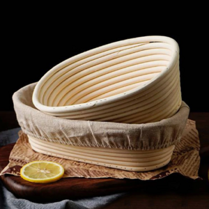 Natural Rattan Basket With Liners Dough Fermentation Basket Banneton Bread Proofing Baskets for Professional and Home Bakers