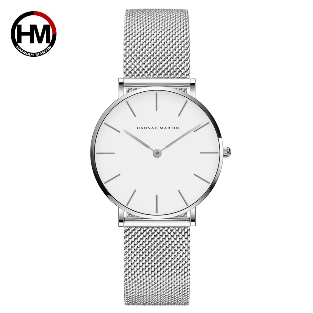 Hannah Martin Watch Factory Japan Movement Exactime Quartz Watches Female Custom Logo Fashion Stainless Steel Watch for Women