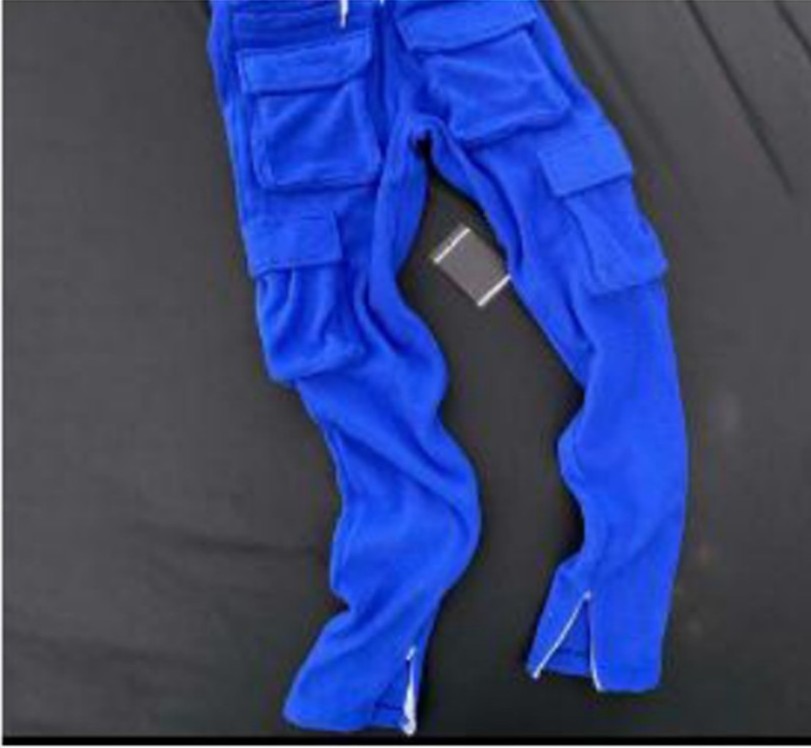 Newest Design Casual Solid Color Pure Cotton Lace-up 3xl Plus Size  Cargo Pants Men Stacked Joggers Pants with Side Pockets