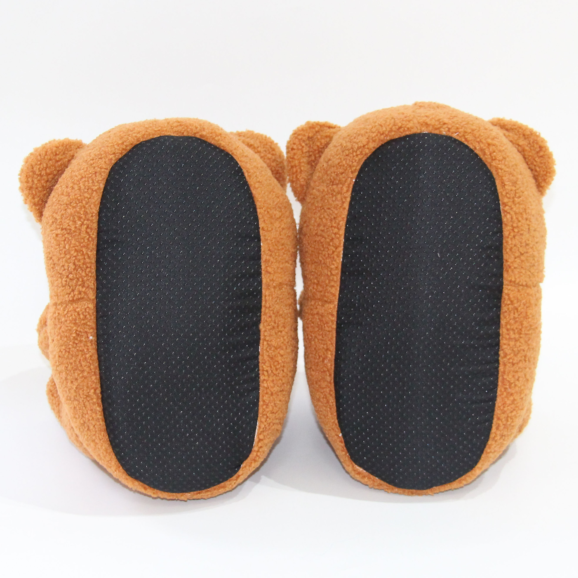 2021 New design children teddy bear slippers toddler teddy soft plush stuffed fluffy animal slippers kids teddy bear slippers