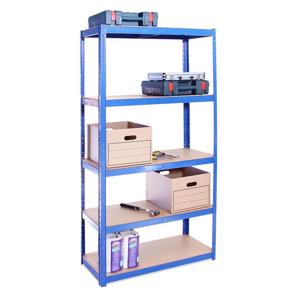 5 Layers Easy-install Height Boltless Adjustable Heavy Duty 5 Layers Metal Storage Shelf Rack for Warehouse Garage