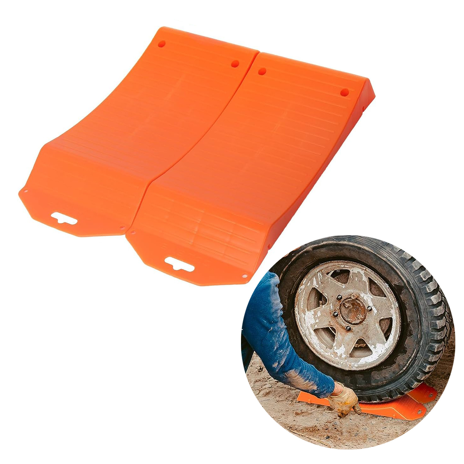 4 Pack Tire Saver Ramps Prevent Flat Spots for RV Camper Travel Trailer