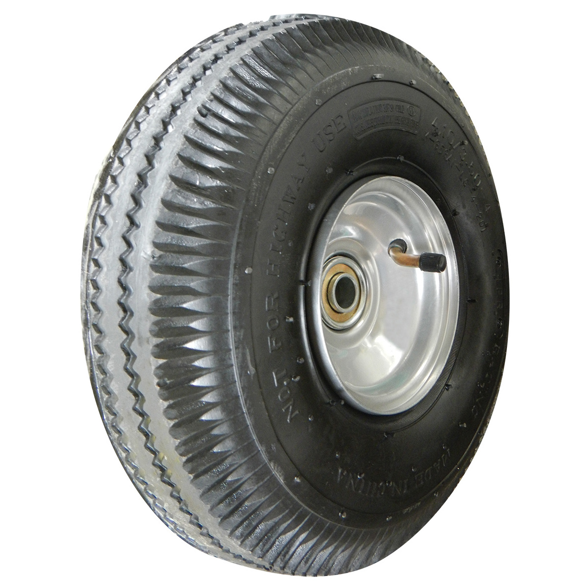 10 inch 3.00-4 3.50-4 Pneumatic Inflatable Rubber Tire Wheel for Hand Truck Trolley Lawn Mower Spreader