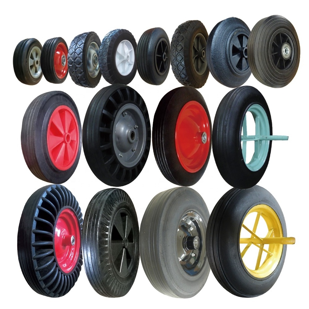 Solid Rubber Puncture Proof Flat Free Wheels and Tire