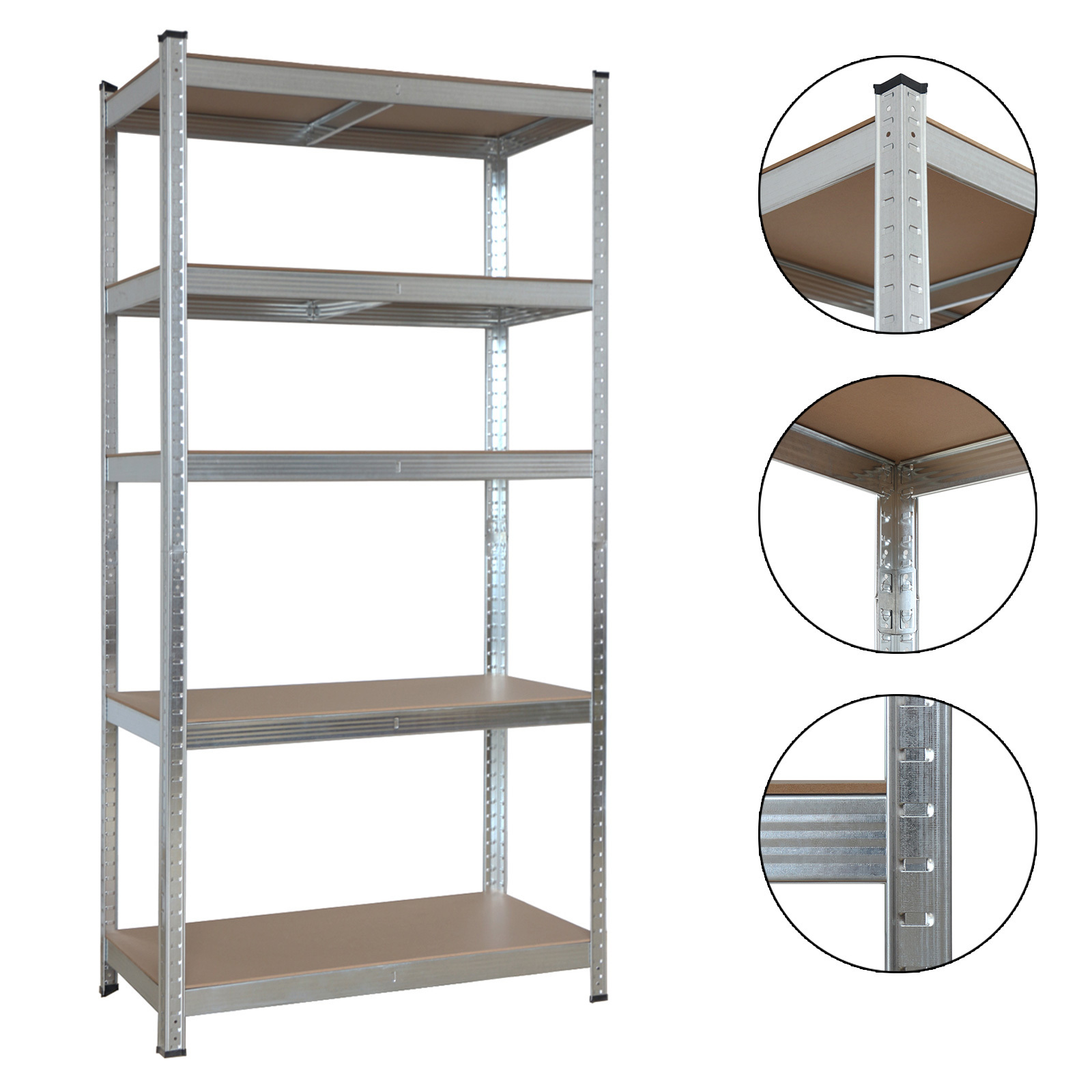 Shelving Rack 5-Tier Metal Shelves for Storage Adjustable Garage Shelving Heavy Duty Storage Shelves for Storage Rack