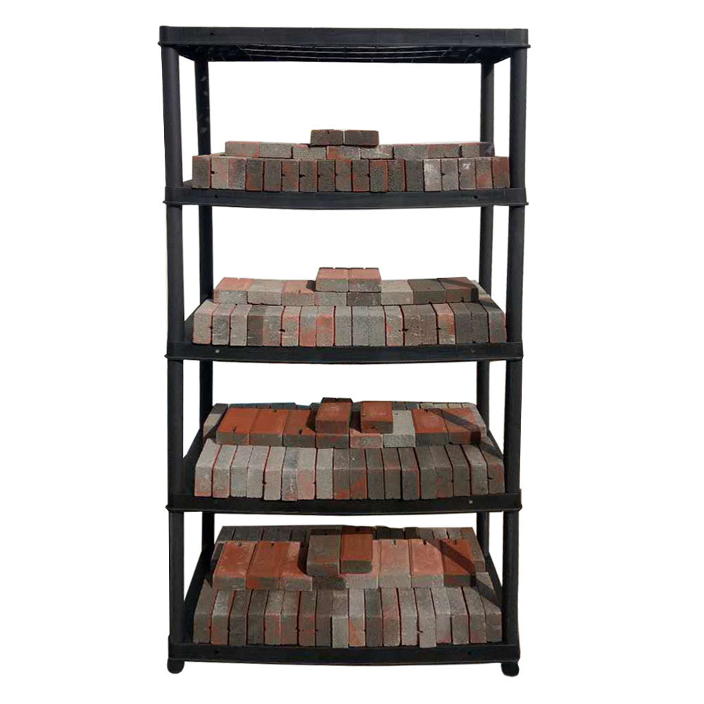 Warehouse Store Home Garage Stacking Boltless Plastic Shelving 5 Layer Tier Sheet Storage Shelves Rack Plastic 5 Shelf Unit