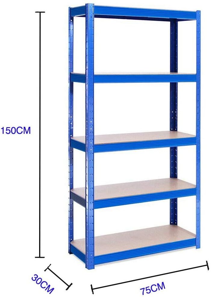 5 Tiers Boltless Storage Racking Garage Shelving Shelves