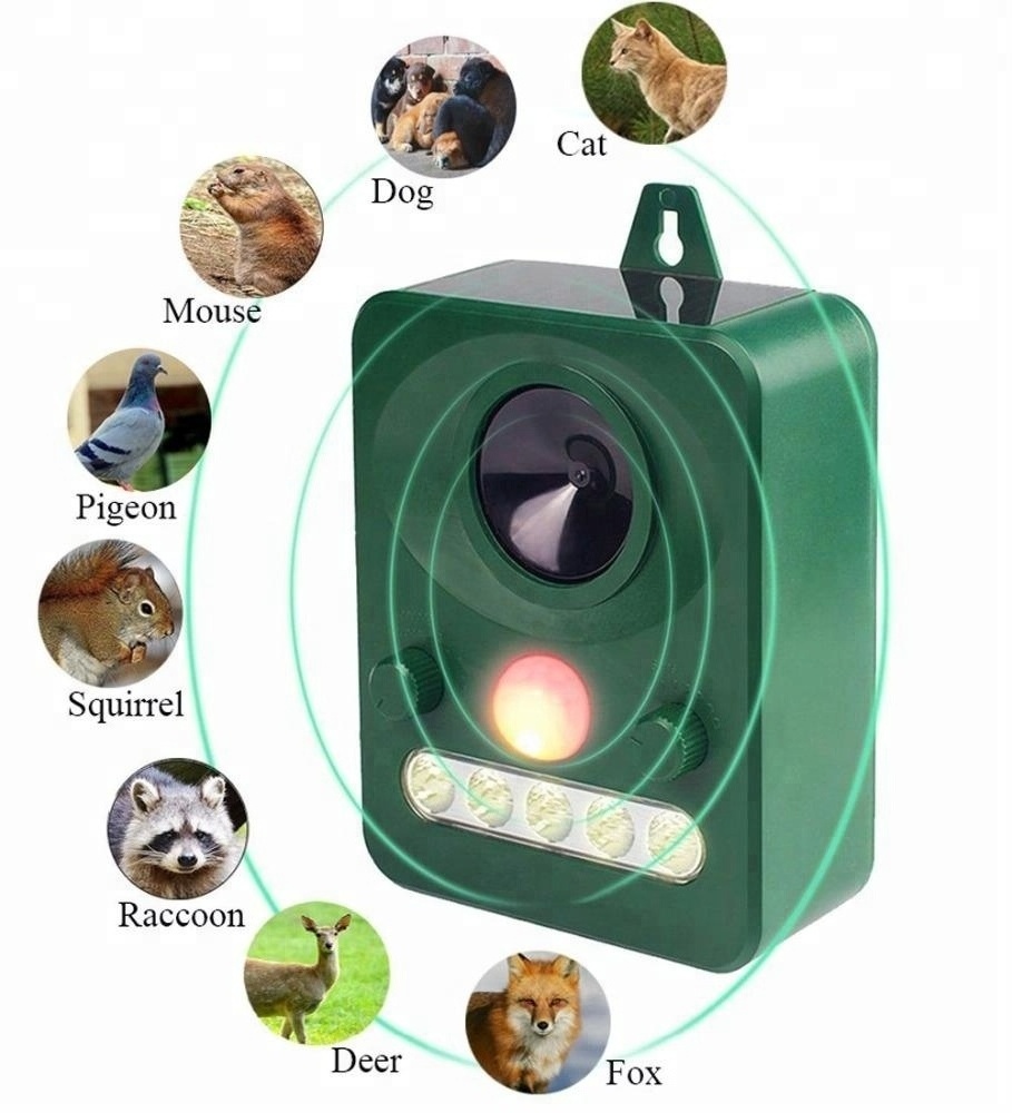 Waterproof Solar Ultrasonic Pest Repeller Insect Repeller Wild Animal Repeller For Orchard Garden