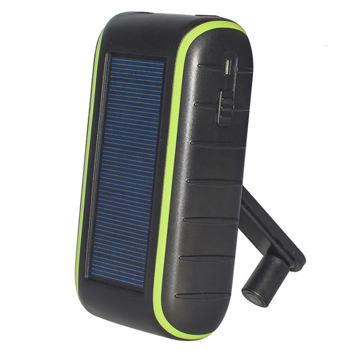 outdoor LED flashlight torch solar hand dynamo mobile phone emergency charger