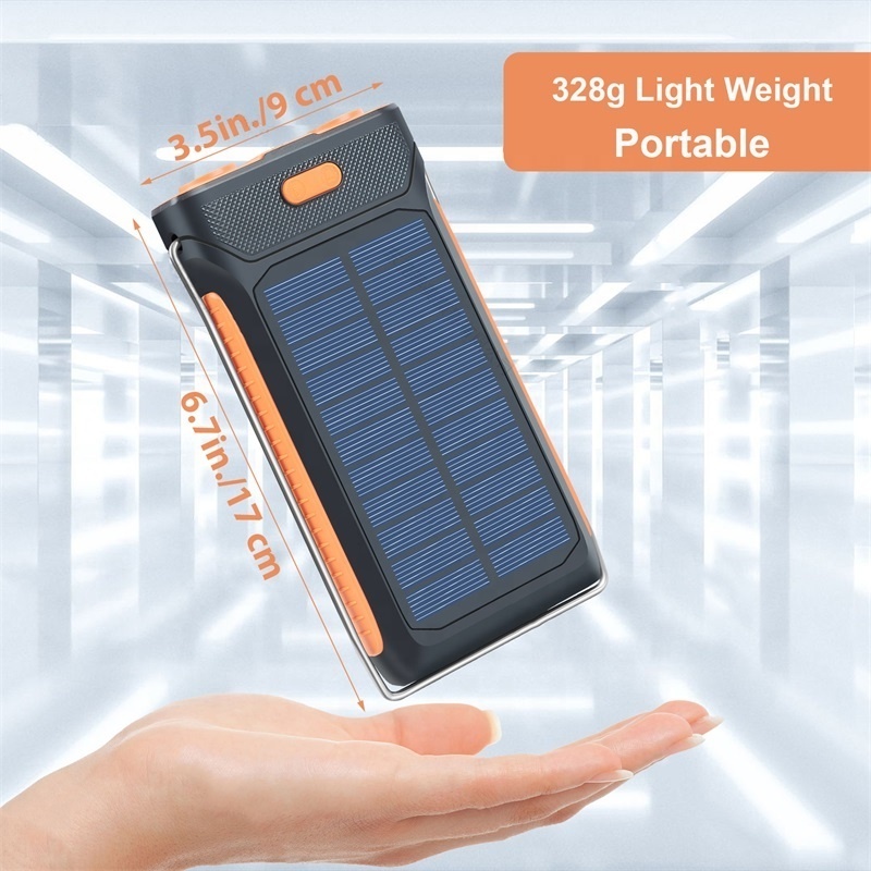 Solar Power Bank Solar Charger 10000mAh Power Bank Portable Charger External Battery Pack