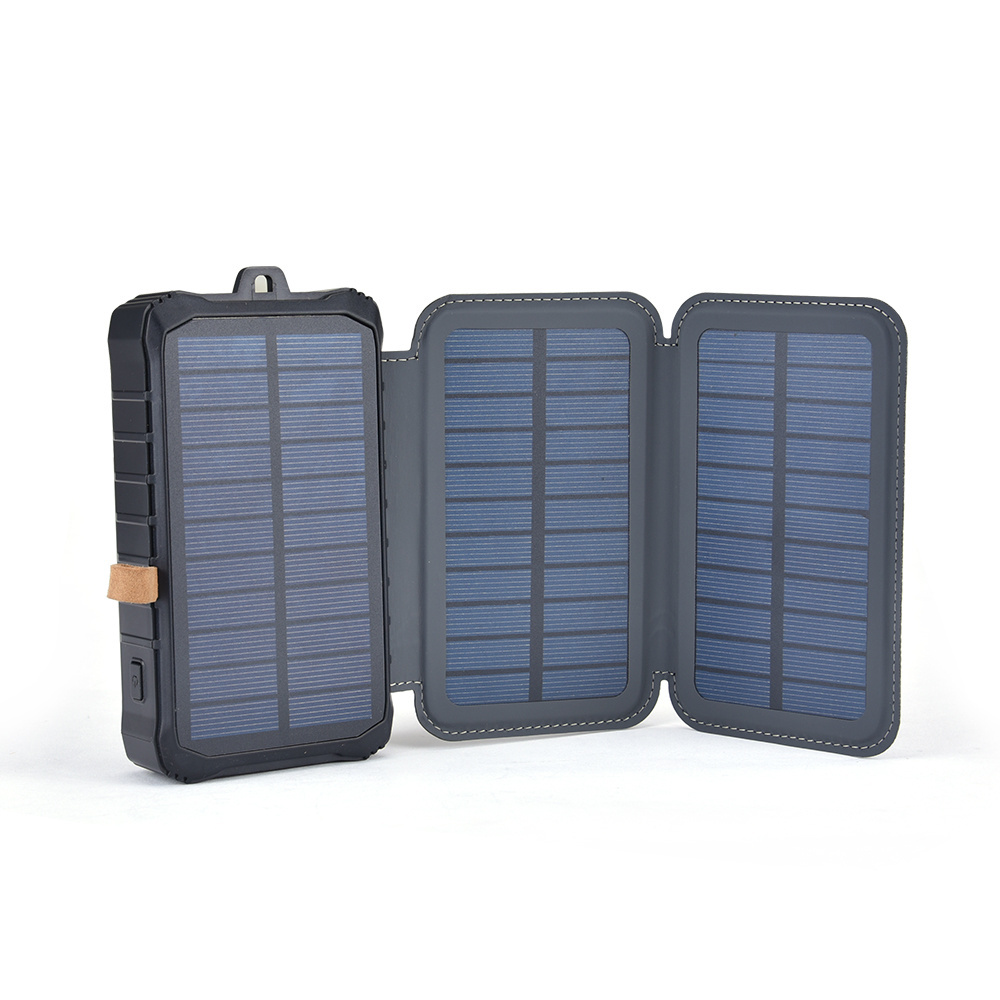 Portable Solar Panel Charger Hand Crank Charging Power Bank with SOS LED Torch