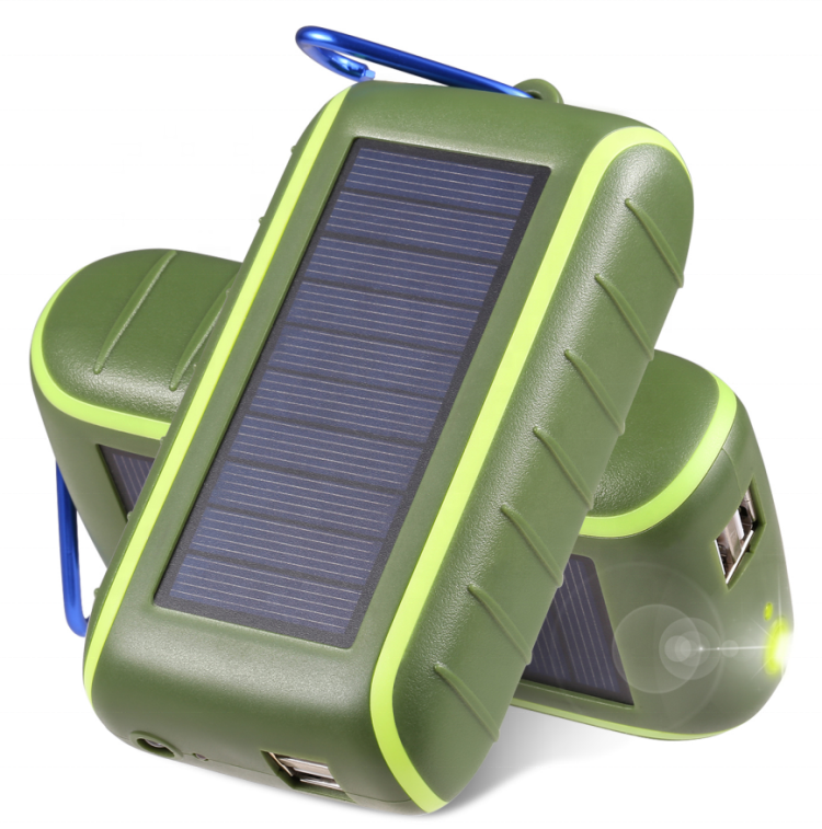 Workingda Emergency Survival Solar Hand Crank Power bank with Self Powered Flashlight