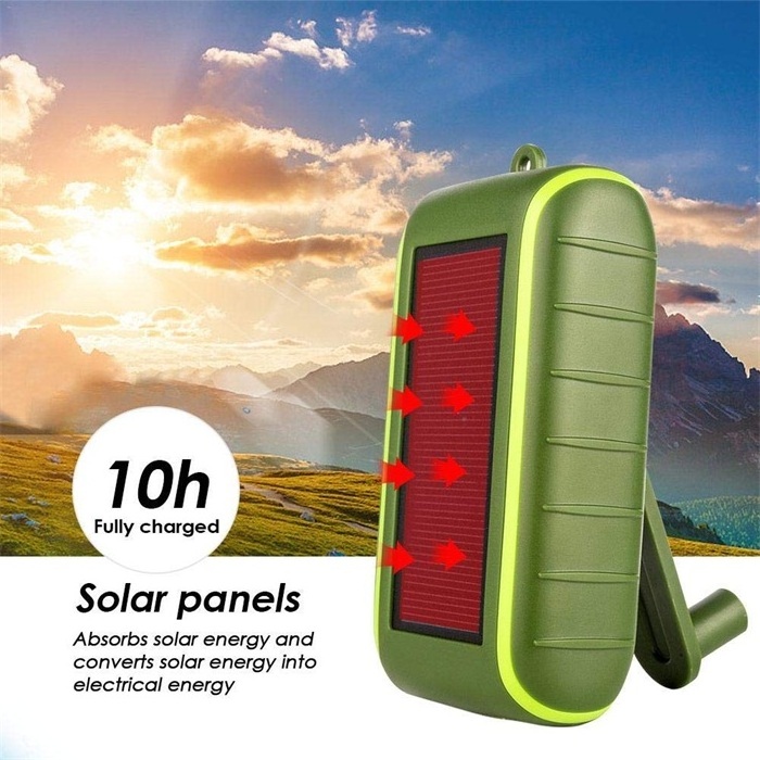 Wholesale Emergency Solar Hand Crank Dynamo Generator Hand Crank LED Flashlight