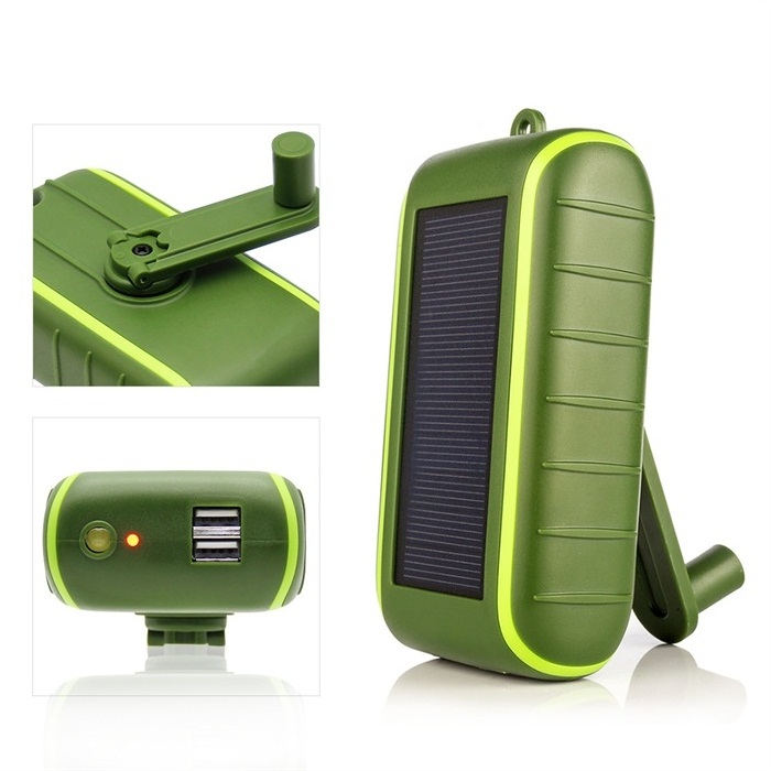 Travel Portable Emergency Hand Wind Up Power Dynamo Crank Kit Cell Mobile Phone Solar USB Charger