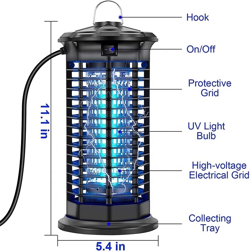 Electric Bug Zapper Pest Repeller Control Traps Eliminator Catcher Lure Led Uv Mosquito Killer Lamp