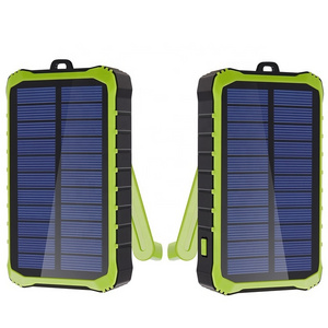 Large Capacity Solar Power Bank With Flashlight Outdoor Camping Gear Equipment Emergency Survival Kit