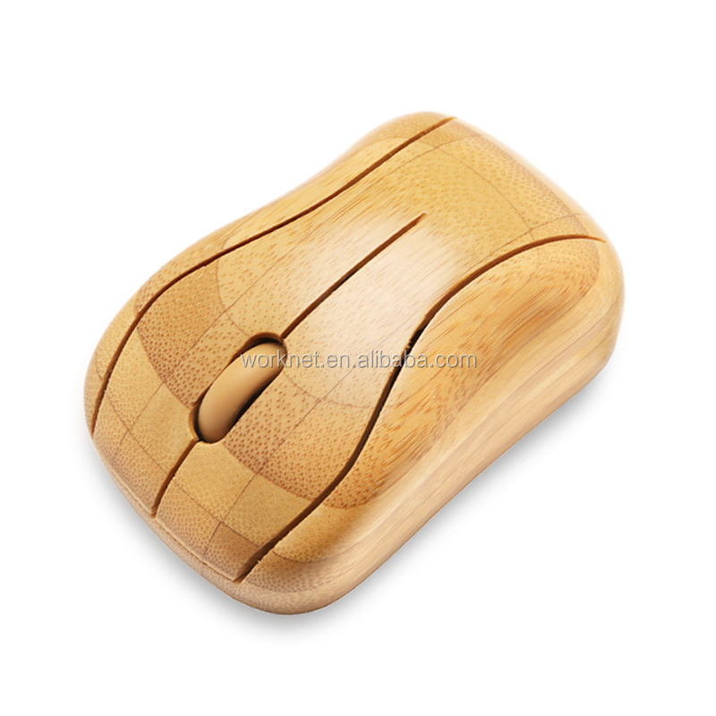 New Eco-friendly Wood Gift Gadgets 2023 Natural Bamboo Wireless Mouse For Christmas Business Gift