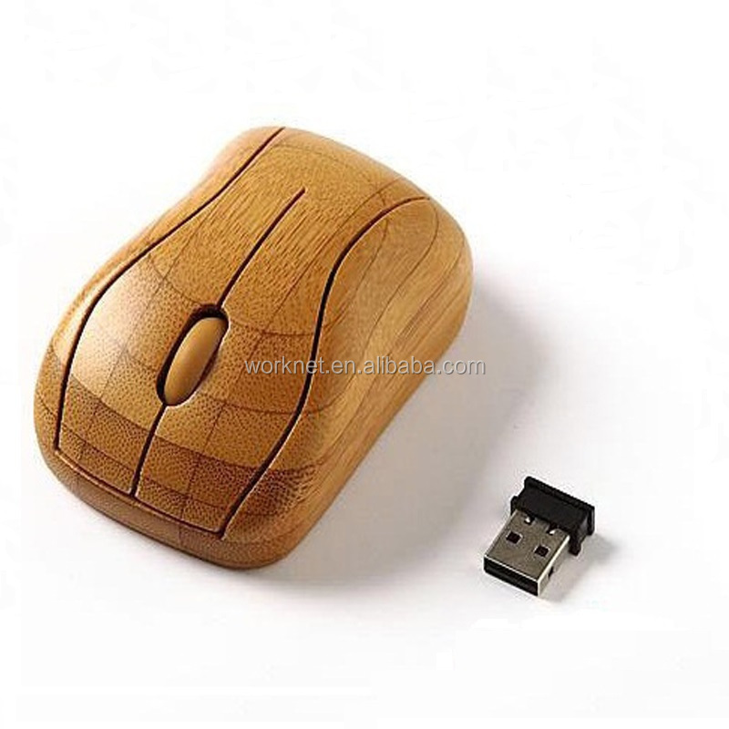 New Eco-friendly Wood Gift Gadgets 2023 Natural Bamboo Wireless Mouse For Christmas Business Gift