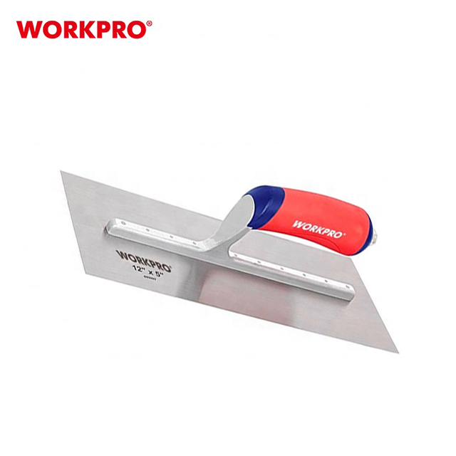 WORKPRO 300x125mm Pro Stainless Steel Plastering Skimming Trowel Wall Concrete Scraping Tool Plaster Trowel