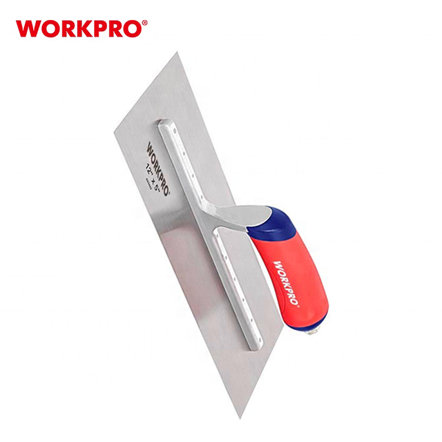 WORKPRO 300x125mm Pro Stainless Steel Plastering Skimming Trowel Wall Concrete Scraping Tool Plaster Trowel