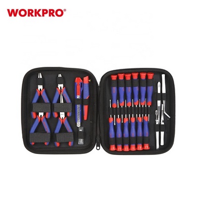 WORKPRO 27 PC General Household Hand Tool Kit with  Small Tool bag Storage Case Hand Metal File Drop Forged Alloy Steel File Set