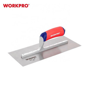 WORKPRO 300x125mm Pro Stainless Steel Plastering Skimming Trowel Wall Concrete Scraping Tool Plaster Trowel