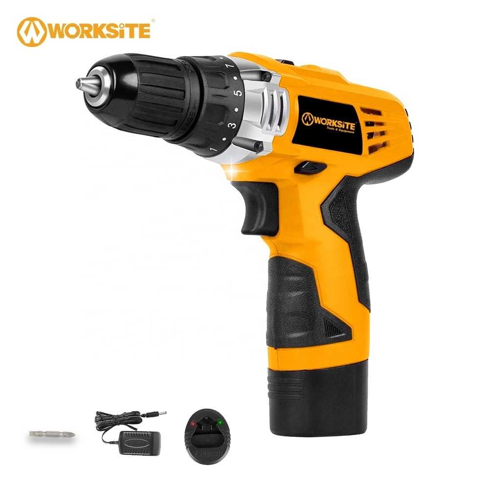 WORKSITE  Drilling Machine Lithium Battery Rechargeable  Handheld Portable Cordless 12V Power Drills