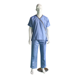 Hospital Patient Gown and Uniform Short Sleeve Medical Uniforms Oxford Silk Screen Printing Scrubs Uniforms Sets Fashionable