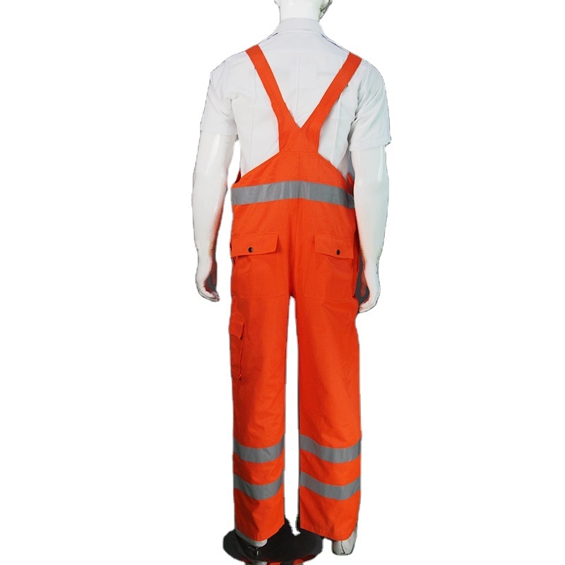 hot sale style 300D oxford PU coated waterproof anti-static Hi-Vis security bib pants