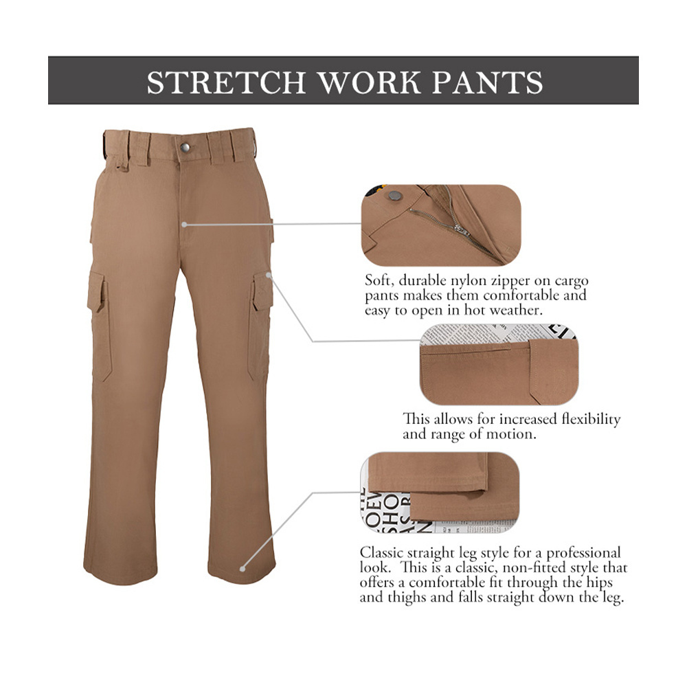 Factory production wholesale customizable duty cargo pants for men with high quality designer work pants