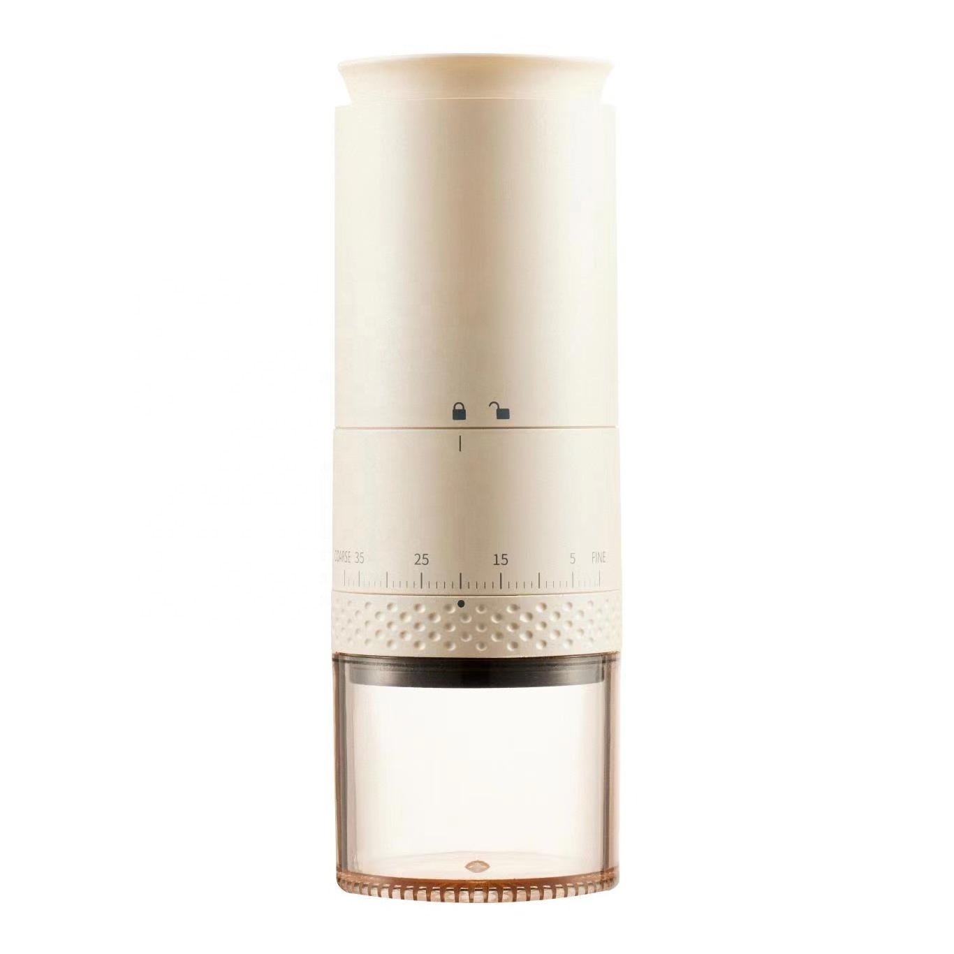 Portable electric coffee grinder with low noise