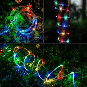 In Stock Led Solar Tube Robe String Lights Outdoor Garden Christmas Decorative Navidad Led Neon Flex Rope Light