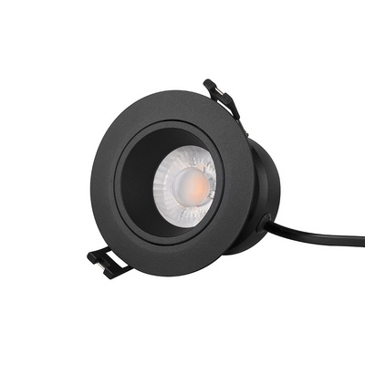 15W LED Tri-color Dimmer Spotlights Ceiling Recessed COB Led Downlight Aluminum Anti Glare Led Adjustable Recessed Lighting