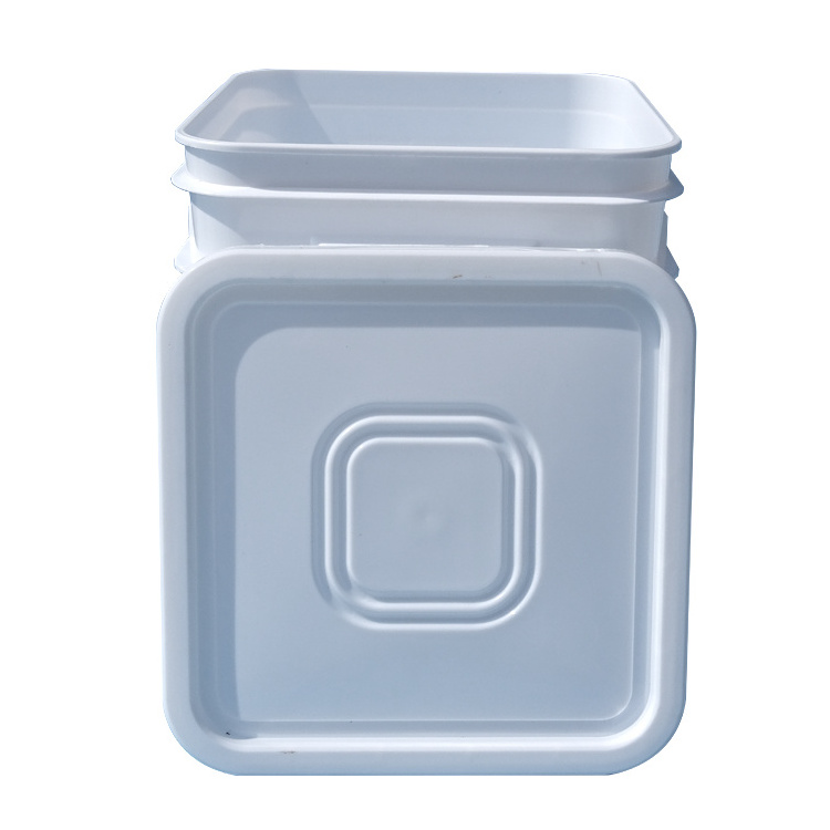 Round Clear Plastic Buckets With Lids Food Takeout Plastic Barrel Flexible Storage Bucket With Handles