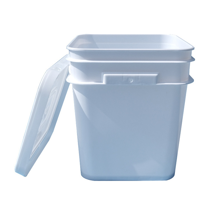 Round Clear Plastic Buckets With Lids Food Takeout Plastic Barrel Flexible Storage Bucket With Handles