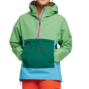 Hot Selling Windproof 100% Polyester 1/2 Zipper Fly Kangaroo Hand Pocket Unisex Windbreaker Jacket