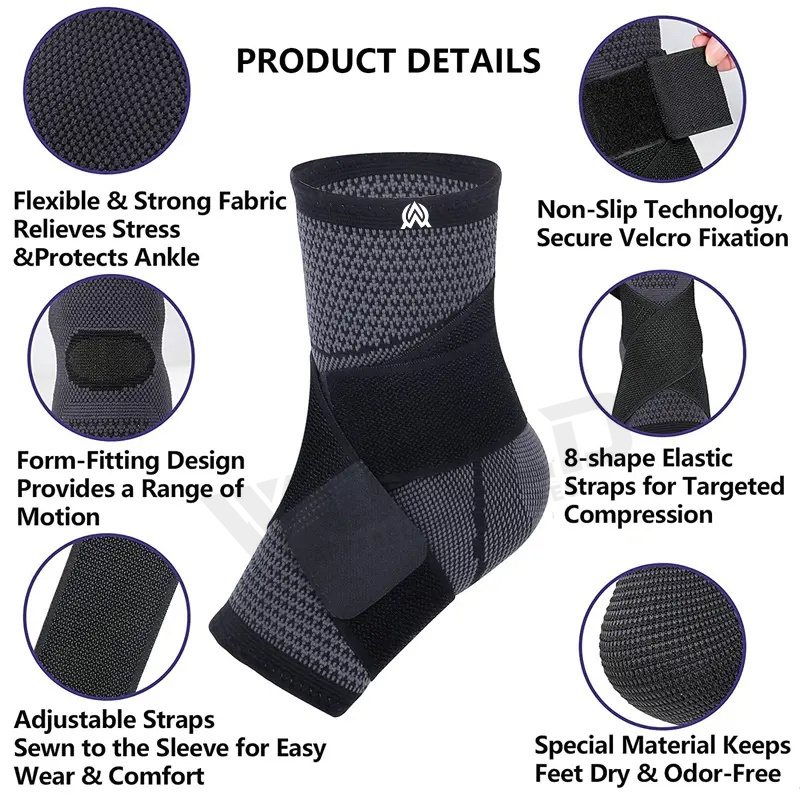 Newest Design Comfortable And Durable Non-slip Weight Lifting Exercise MMA Pressurized Ankle Support