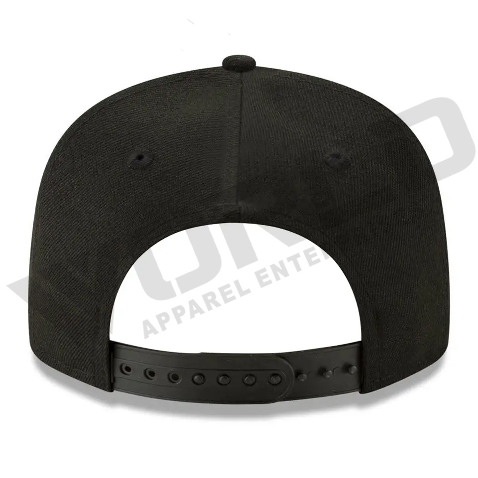 High Quality Wholesale Mens Flat Brim Blank New Black Plain Era Snap Back Custom Snapback Caps Hats with Embroidery Logo