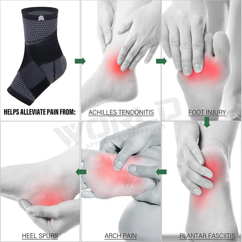 Newest Design Comfortable And Durable Non-slip Weight Lifting Exercise MMA Pressurized Ankle Support