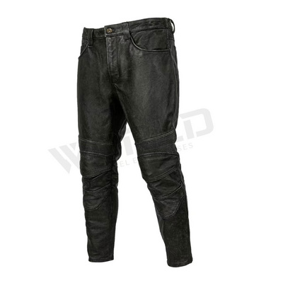 Fashion Motorcycle Bike Trouser Genuine Leather Pants Men Real Leather Street Wear Motor Biker Pant